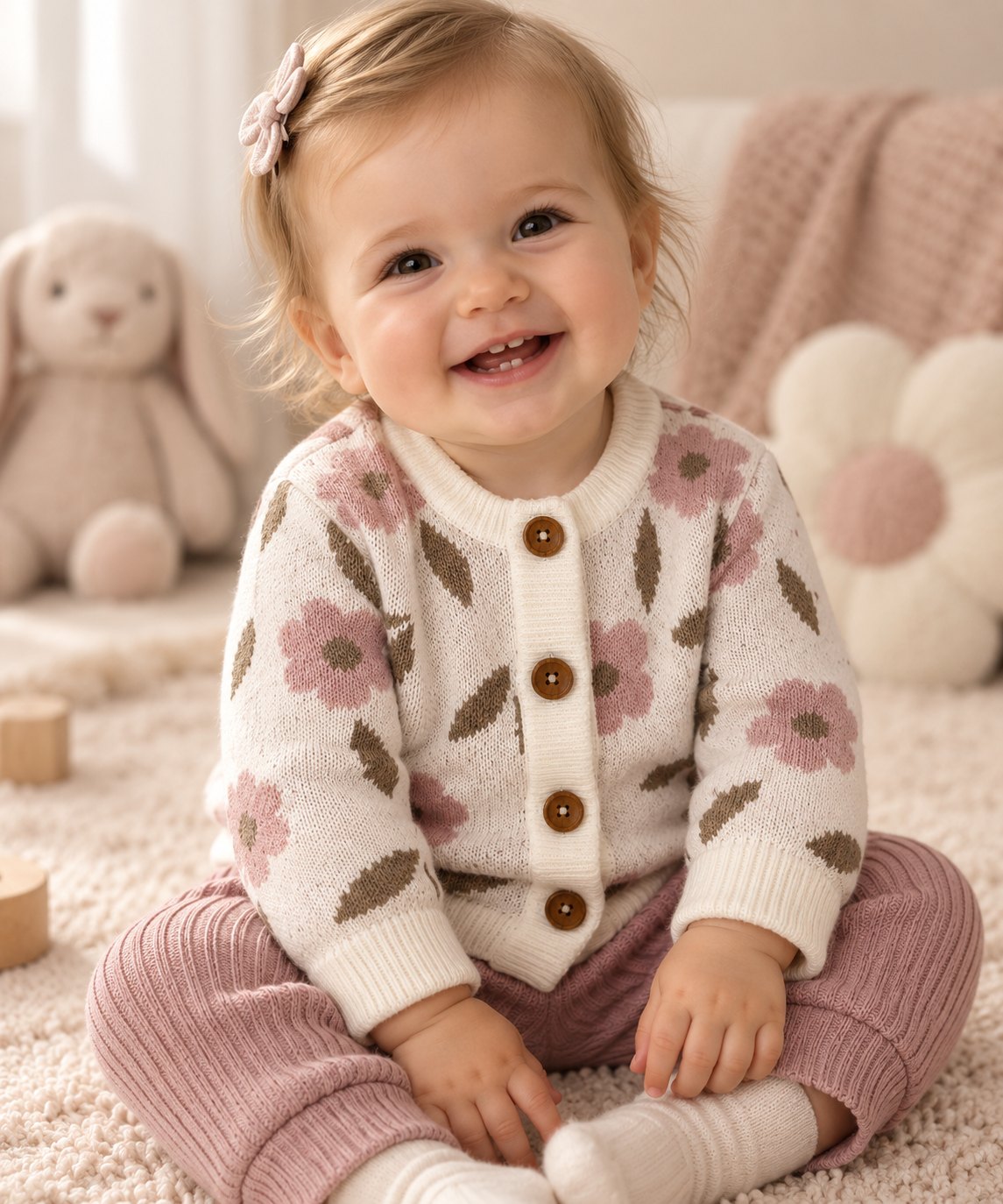 Кос вязанный цветы Babytime