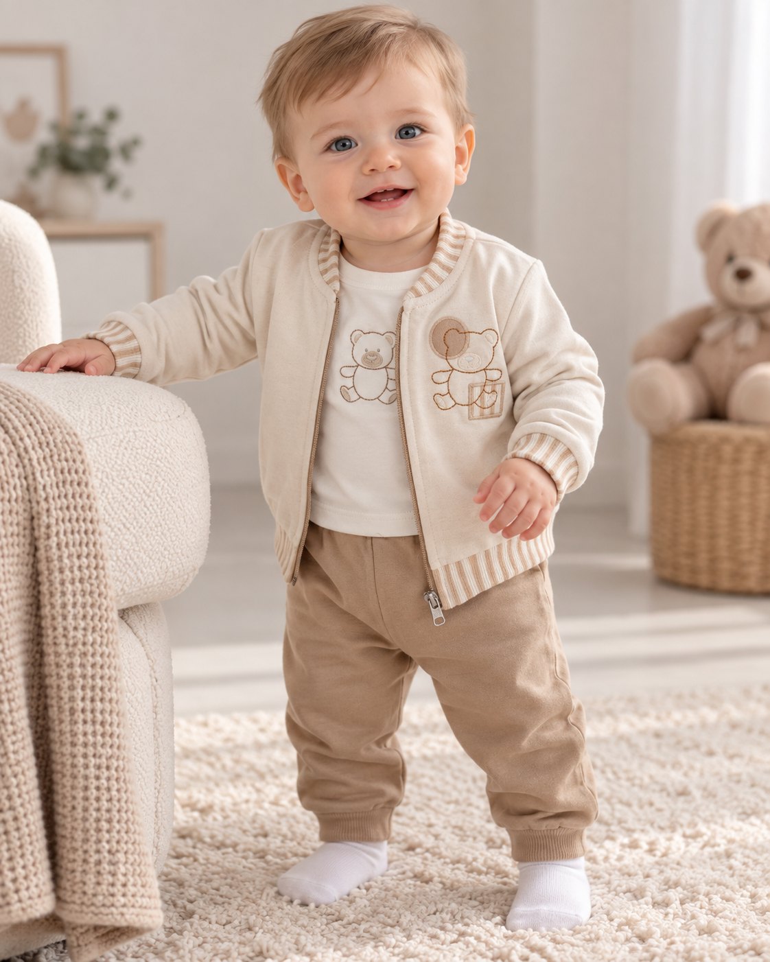 Кос мишка на груди на молнии Babytower